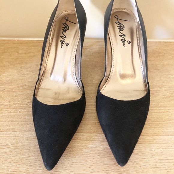 Black leather and suede Lanvin pumps - Picture 2 of 4